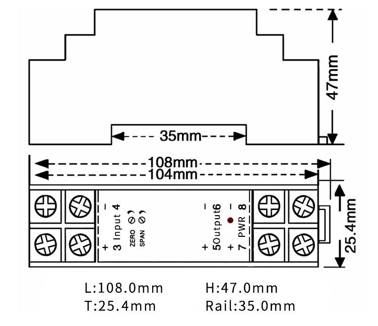 4-20mA 1 in 1 out Analog Active Passive Signal Isolator 0-10V Voltage Sensor