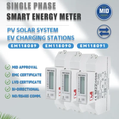 Einphasiges AC-Ladegerät für Elektrofahrzeuge, Ladestation, Energiezähler mit RS485