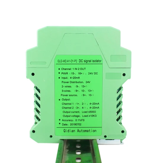 Analoger Signalisolator, DIN-Schiene, 4–20 mA, 0–10 V, 1–5 V, Eingangssignal, Sender, Signalisolator, 4–20 mA, Ausgangssignalisolierung, DC24V, Leistungssignalwandler